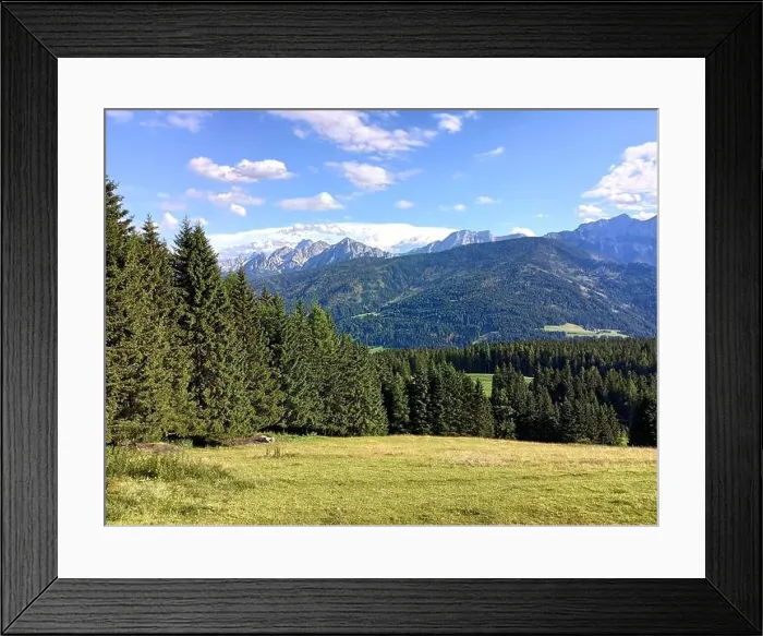 Framed Print : From Tesido, panorama of the mountains of the Braies valley Framed Print : From Tesido, panorama of the mountains of the Braies valley
