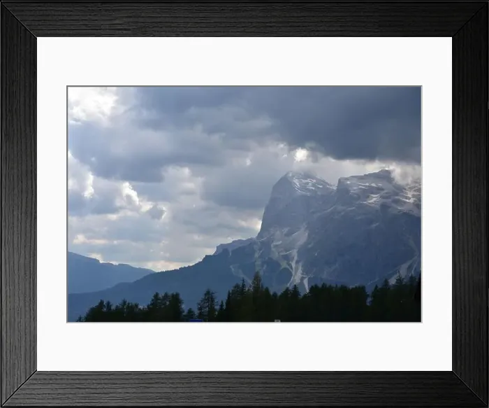 Framed Print : A summer storm is about to hit the Tofane group of Cortina D'Ampezzo Framed Print : A summer storm is about to hit the Tofane group of Cortina D'Ampezzo