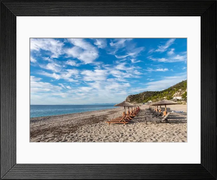 Framed Print : A beautiful sunny afternoon on Kathisma Beach