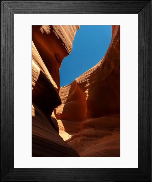 Framed Print : Flowing rock formation. Natural Beauty of the Lower Antelope Canyon in Page, Arizona Framed Print : Flowing rock formation. Natural Beauty of the Lower Antelope Canyon in Page, Arizona