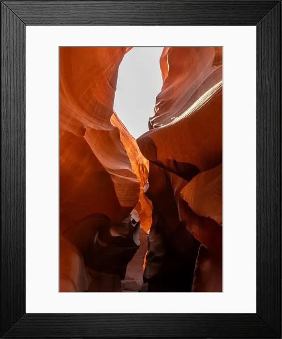 Framed Print : Flowing rock formation. Natural Beauty of the Lower Antelope Canyon in Page, Arizona