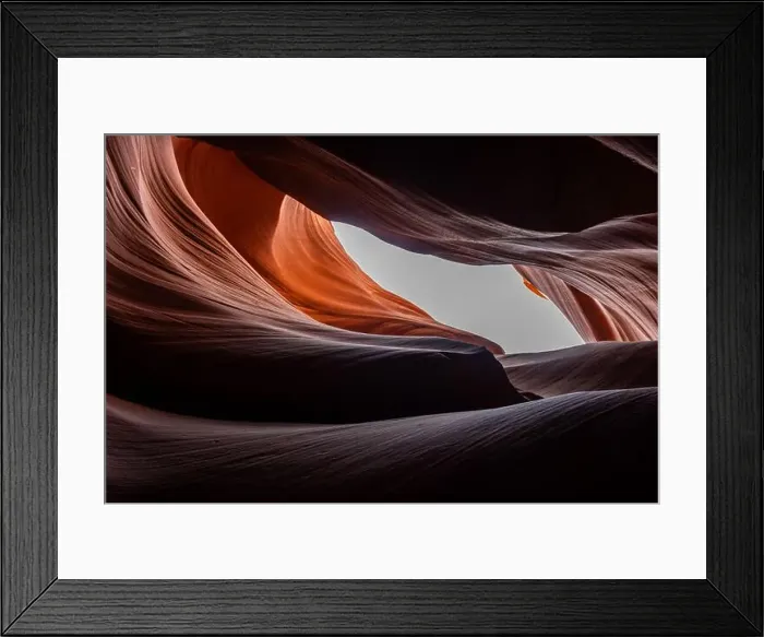 Framed Print : Flowing rock formation. Natural Beauty of the Lower Antelope Canyon in Page, Arizona Framed Print : Flowing rock formation. Natural Beauty of the Lower Antelope Canyon in Page, Arizona