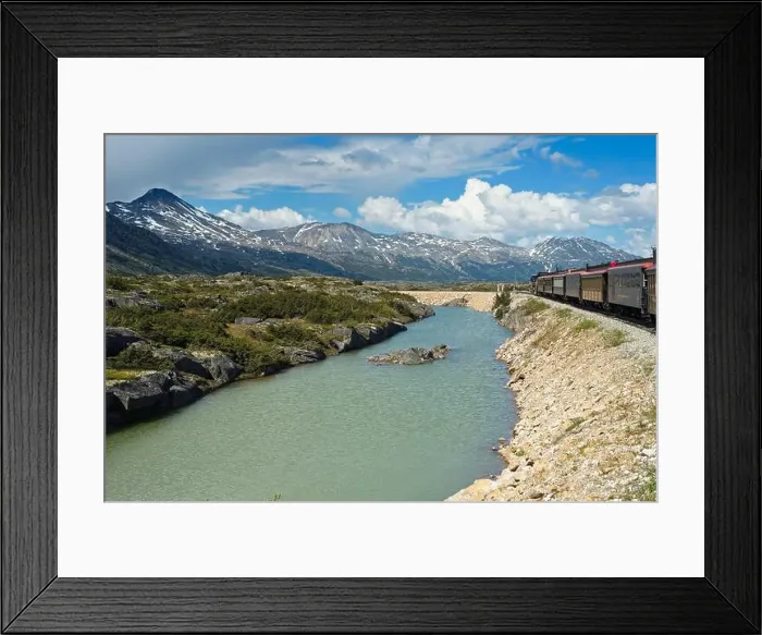 Framed Print : A train on the White Pass and Yukon Route railroad out of Skagway Framed Print : A train on the White Pass and Yukon Route railroad out of Skagway