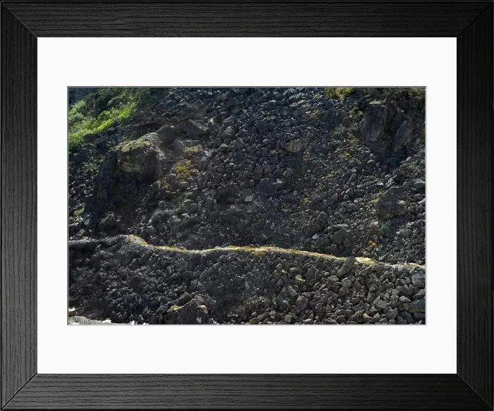Framed Print : Part of the original White Pass trail heading up from Skagway Alaska to the Klondike gold rush of the 1890s Framed Print : Part of the original White Pass trail heading up from Skagway Alaska to the Klondike gold rush of the 1890s