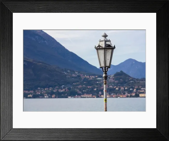 Framed Print : Lake Como landscape in full daylight Framed Print : Lake Como landscape in full daylight