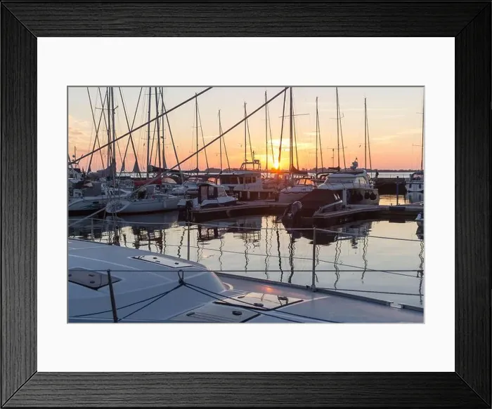 Framed Print : A peaceful sunset over Wiek Marina on the island of Rügen Framed Print : A peaceful sunset over Wiek Marina on the island of Rügen