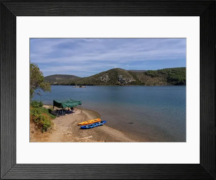 Framed Print : small pleasure boat on the shore of Lesbos or Lesvos a Greek island located in the northeastern Aegean Sea Framed Print : small pleasure boat on the shore of Lesbos or Lesvos a Greek island located in the northeastern Aegean Sea