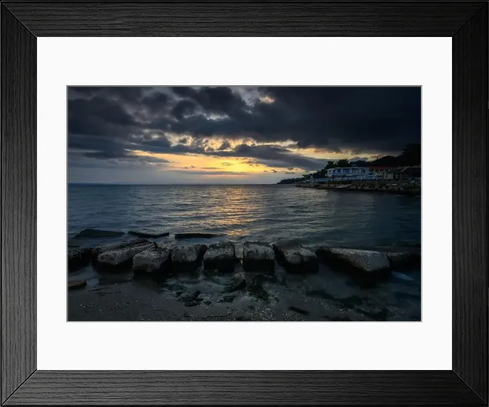 Framed Print : Sunrise over the Mediterranean sea in Zakinthos Framed Print : Sunrise over the Mediterranean sea in Zakinthos