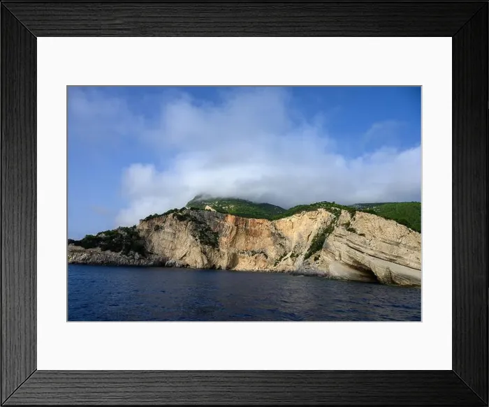 Framed Print : Mediterranean Sea in Zakinthos with blue sky Framed Print : Mediterranean Sea in Zakinthos with blue sky