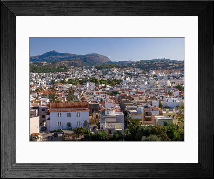 Framed Print : An expansive view of the town of Rethymnon on the island of Crete Framed Print : An expansive view of the town of Rethymnon on the island of Crete
