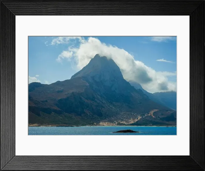 Framed Print : A majestic mountain peak on Gramvousa island in Crete Framed Print : A majestic mountain peak on Gramvousa island in Crete