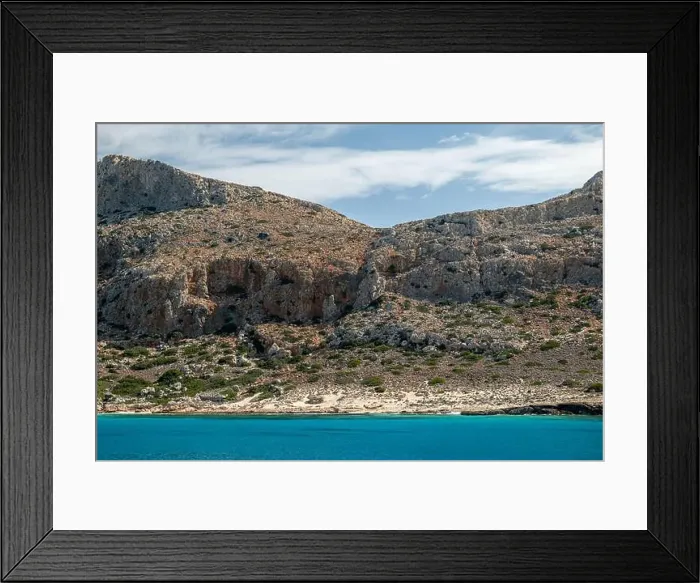 Framed Print : A scenic view of the rocky landscape of Gramvousa Framed Print : A scenic view of the rocky landscape of Gramvousa