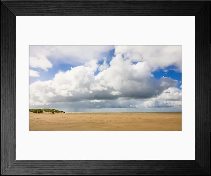 Framed Print : Storm clouds drifting over Barmouth Beach and Cardigan Bay in Wales Framed Print : Storm clouds drifting over Barmouth Beach and Cardigan Bay in Wales