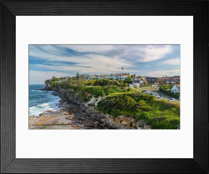 Framed Print : Sydney suburbs with scenic ocean view, Dee Why, Northern beaches, NSW, Australia Framed Print : Sydney suburbs with scenic ocean view, Dee Why, Northern beaches, NSW, Australia
