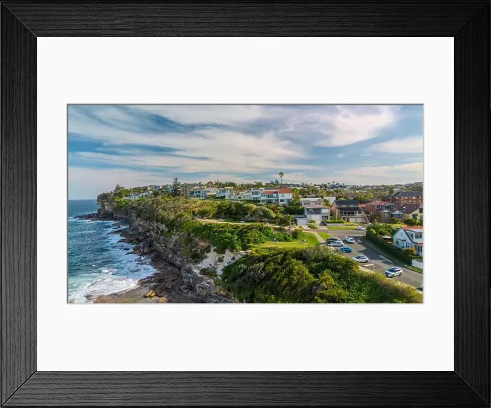 Framed Print : Sydney suburbs with scenic ocean view, Dee Why, Northern beaches, NSW, Australia Framed Print : Sydney suburbs with scenic ocean view, Dee Why, Northern beaches, NSW, Australia