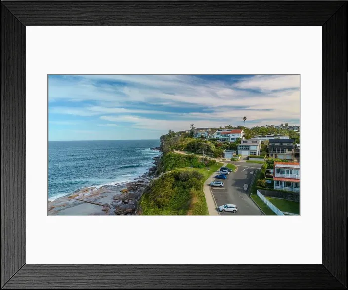 Framed Print : Sydney suburbs with scenic ocean view, Dee Why, Northern beaches, NSW, Australia Framed Print : Sydney suburbs with scenic ocean view, Dee Why, Northern beaches, NSW, Australia