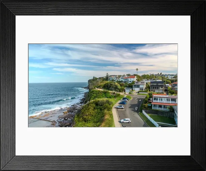 Framed Print : Sydney suburbs with scenic ocean view, Dee Why, Northern beaches, NSW, Australia Framed Print : Sydney suburbs with scenic ocean view, Dee Why, Northern beaches, NSW, Australia