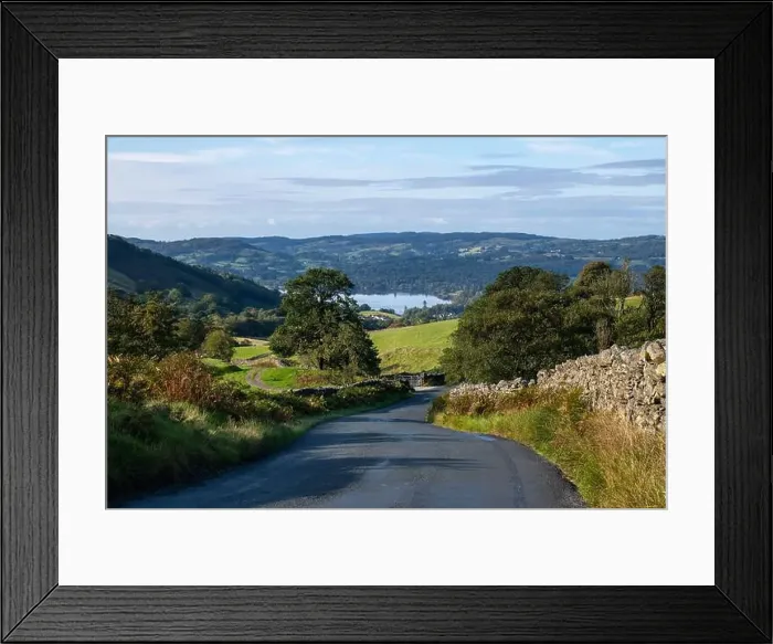 Framed Print : Steep road called The Struggle which links Ambleside with the Kirkstone Pass in the Lake District, Cumbria, England Framed Print : Steep road called The Struggle which links Ambleside with the Kirkstone Pass in the Lake District, Cumbria, England