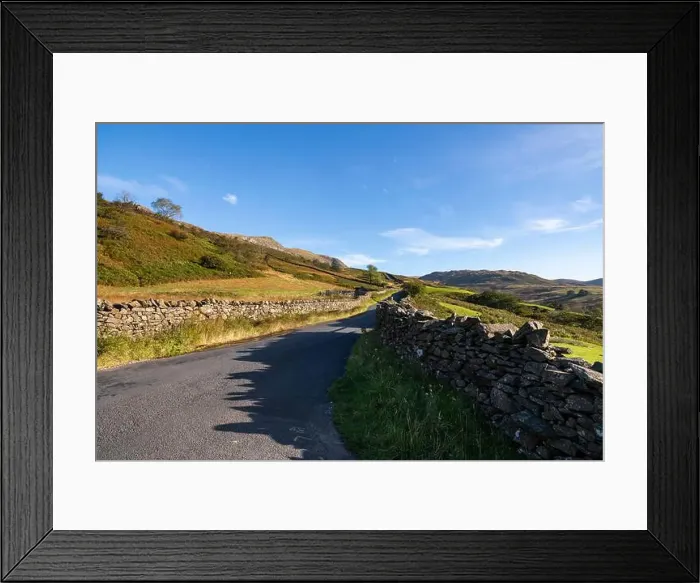 Framed Print : Steep road called The Struggle which links Ambleside with the Kirkstone Pass in the Lake District, Cumbria, England Framed Print : Steep road called The Struggle which links Ambleside with the Kirkstone Pass in the Lake District, Cumbria, England