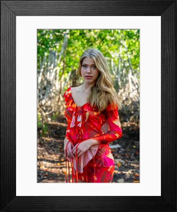 Framed Print : Mexican Mangrove Marvel: Stunning Model's Vacation Pose in Central Mexico's Natural Beauty Framed Print : Mexican Mangrove Marvel: Stunning Model's Vacation Pose in Central Mexico's Natural Beauty