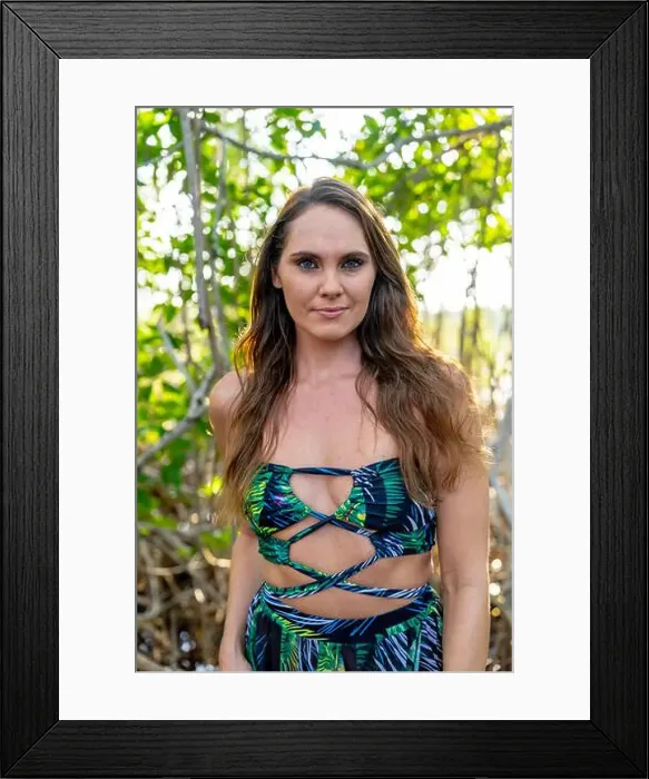 Framed Print : Mexican Mangrove Marvel: Stunning Model's Vacation Pose in Central Mexico's Natural Beauty Framed Print : Mexican Mangrove Marvel: Stunning Model's Vacation Pose in Central Mexico's Natural Beauty