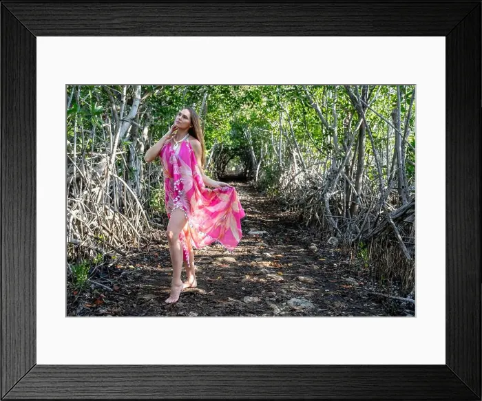 Framed Print : Mexican Mangrove Marvel: Stunning Model's Vacation Pose in Central Mexico's Natural Beauty Framed Print : Mexican Mangrove Marvel: Stunning Model's Vacation Pose in Central Mexico's Natural Beauty