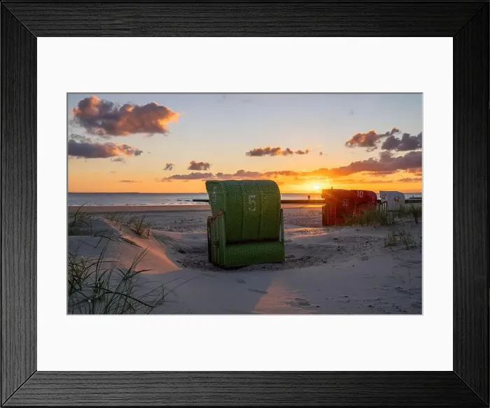 Framed Print : Beach of Borkum, East Frisia, North Sea in Lower Saxony, Germany Framed Print : Beach of Borkum, East Frisia, North Sea in Lower Saxony, Germany