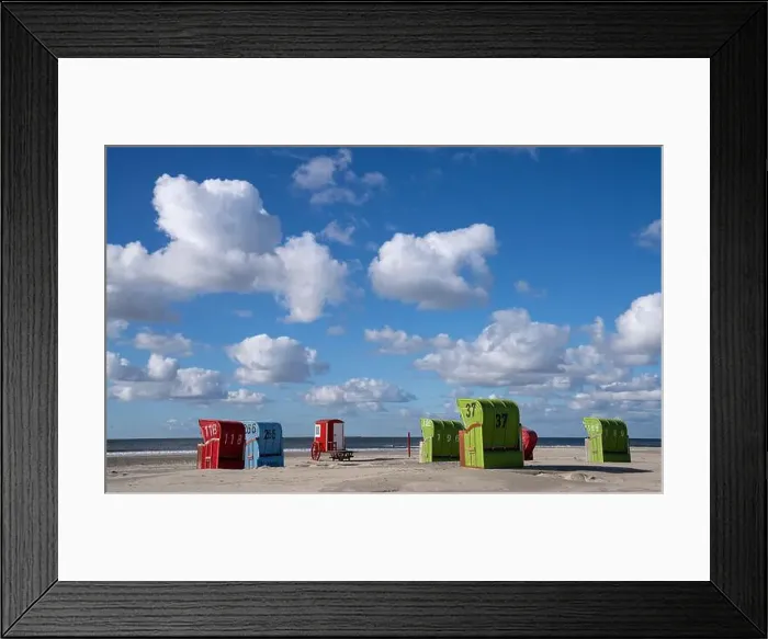 Framed Print : Beach of Borkum, East Frisia, North Sea in Lower Saxony, Germany Framed Print : Beach of Borkum, East Frisia, North Sea in Lower Saxony, Germany