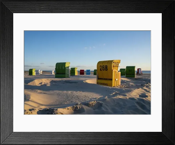 Framed Print : Beach of Borkum, East Frisia, North Sea in Lower Saxony, Germany Framed Print : Beach of Borkum, East Frisia, North Sea in Lower Saxony, Germany