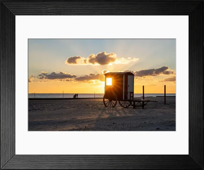 Framed Print : Beach of Borkum, East Frisia, North Sea in Lower Saxony, Germany Framed Print : Beach of Borkum, East Frisia, North Sea in Lower Saxony, Germany