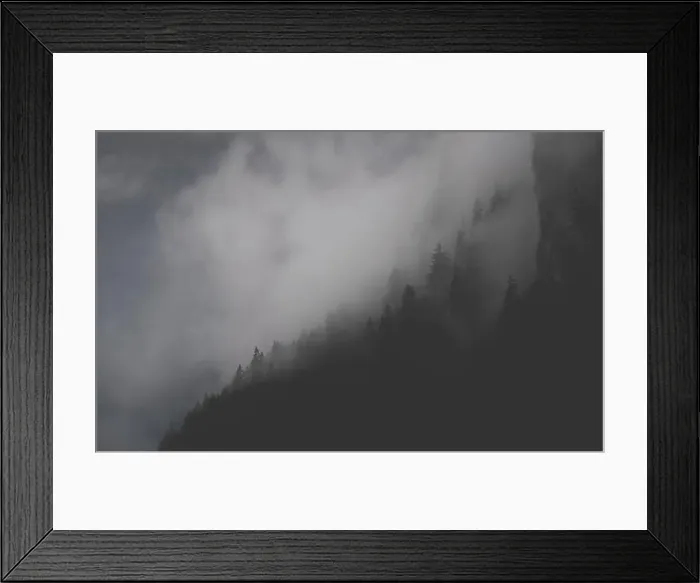 Framed Print : Landscape photography of the French Alps on a foggy morning