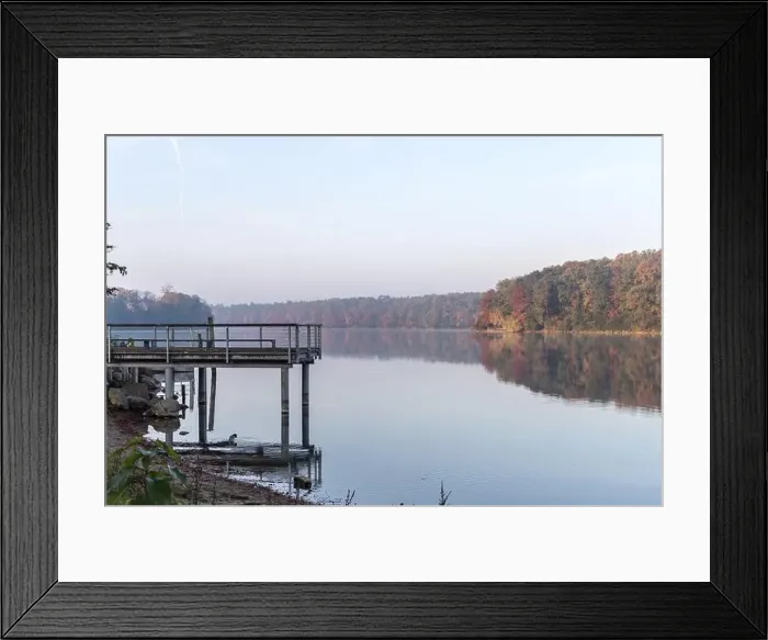 Framed Print : Calm autumn morning at Straussee lake Framed Print : Calm autumn morning at Straussee lake