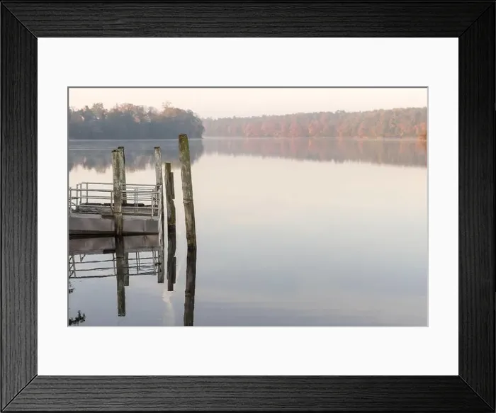 Framed Print : Morning mist over Lake Straussee Framed Print : Morning mist over Lake Straussee