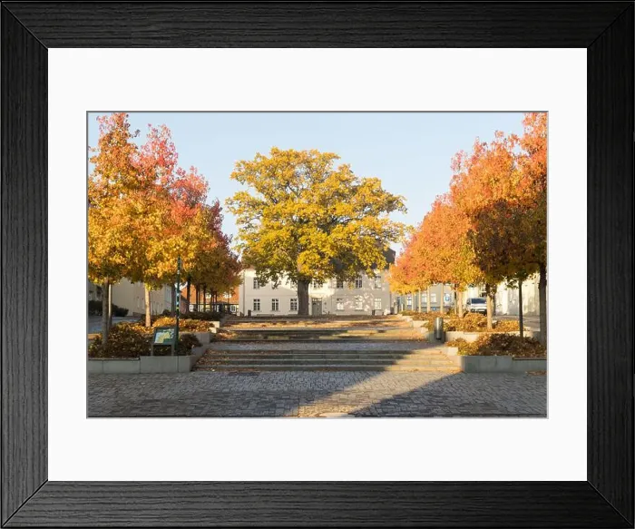 Framed Print : The marketplace in Strausberg glows with vibrant autumn colors Framed Print : The marketplace in Strausberg glows with vibrant autumn colors