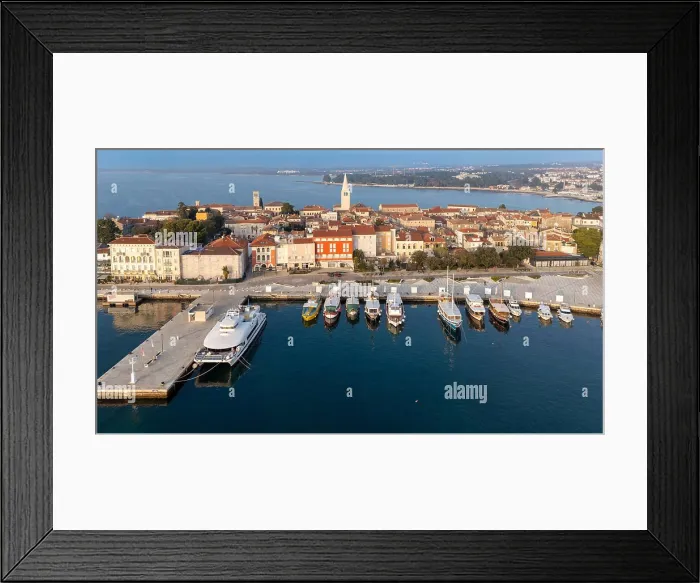 Framed Print : scenic-aerial-view-of-pore-marina-and-historic-town-2YXMB3A Framed Print : scenic-aerial-view-of-pore-marina-and-historic-town-2YXMB3A