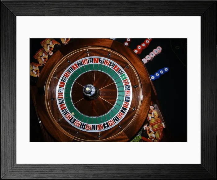 Framed Print : Gambling at roulette table Framed Print : Gambling at roulette table