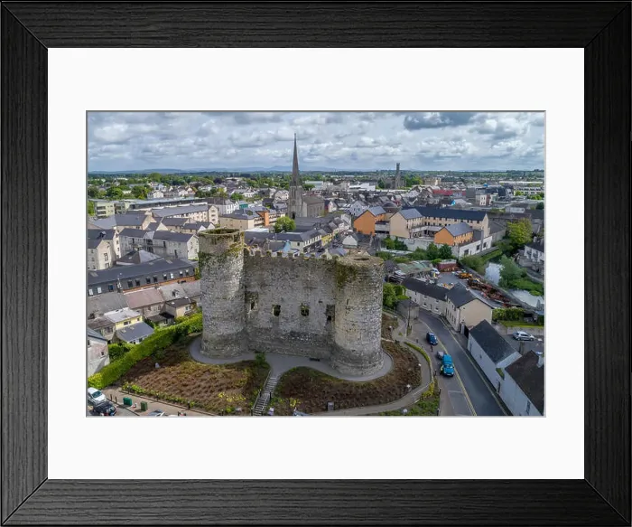 Framed Print : Aerial view of the remains of Carlow Castle, Carlow, Ireland Framed Print : Aerial view of the remains of Carlow Castle, Carlow, Ireland