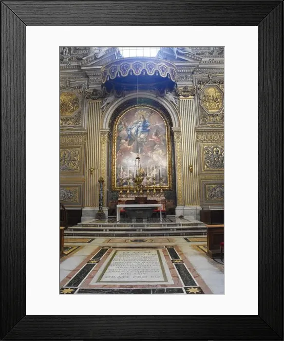 Framed Print : Altar of Immaculate Conception with painting by Bianchi (1740) in Saint Peter's Basilica, Vatican City, Vatican Framed Print : Altar of Immaculate Conception with painting by Bianchi (1740) in Saint Peter's Basilica, Vatican City, Vatican