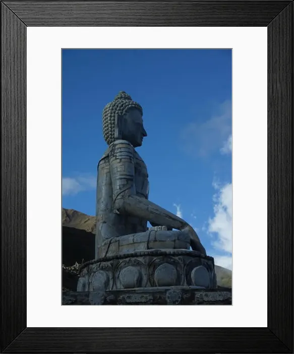 Framed Print : Large stone Buddha statue at Muktinath Temple, Nepal Framed Print : Large stone Buddha statue at Muktinath Temple, Nepal