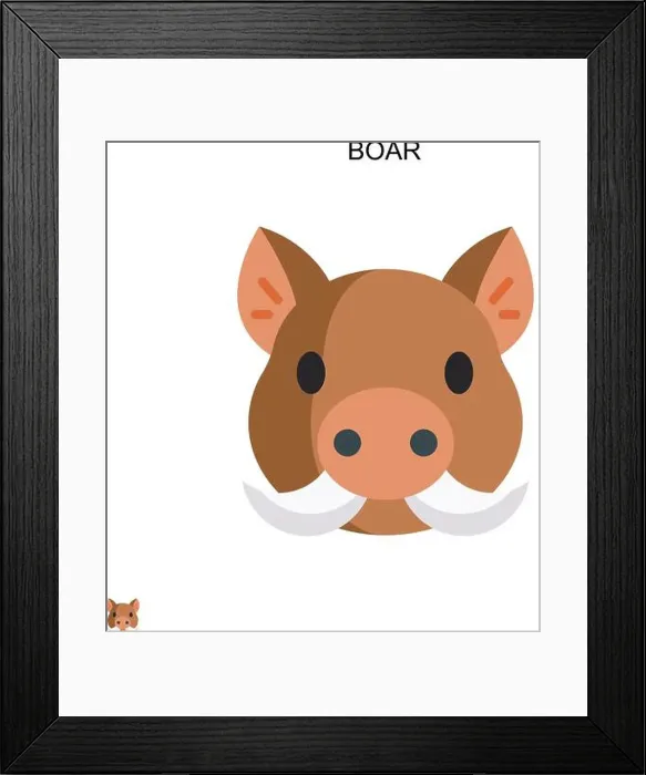 Framed Print : Boar Simple vector icon. Illustration symbol design template for web mobile UI element Framed Print : Boar Simple vector icon. Illustration symbol design template for web mobile UI element