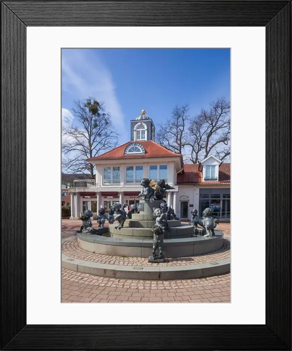 Framed Print : jungbrunnen and jungbrunnen palais, bad harzburg, harz, lower saxony, germany, europe Framed Print : jungbrunnen and jungbrunnen palais, bad harzburg, harz, lower saxony, germany, europe