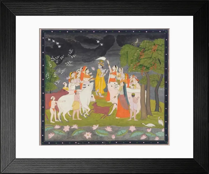 Framed Print : Sri Krsna with the flute. Date: ca Framed Print : Sri Krsna with the flute. Date: ca