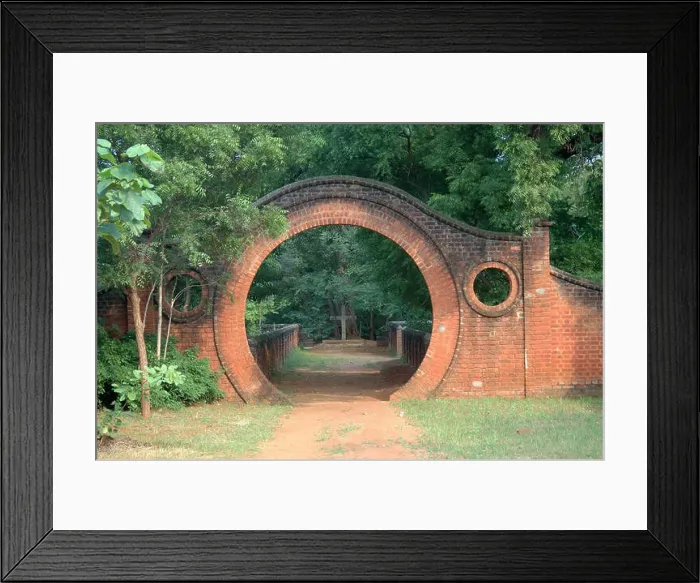 Framed Print : circular gateway leading to the grave of missionary Amy Carmichael in Tamil Nadu, South India Framed Print : circular gateway leading to the grave of missionary Amy Carmichael in Tamil Nadu, South India