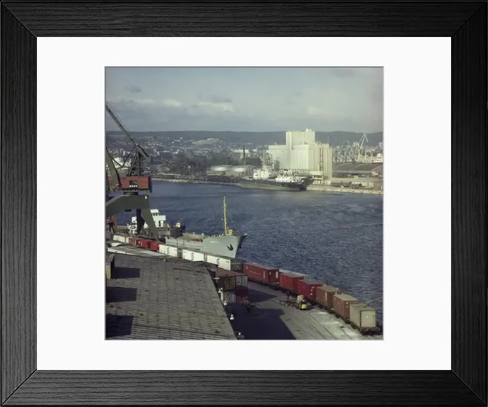 Framed Print : Gdynia 10.1973. Port Gdynia. Nz Framed Print : Gdynia 10.1973. Port Gdynia. Nz