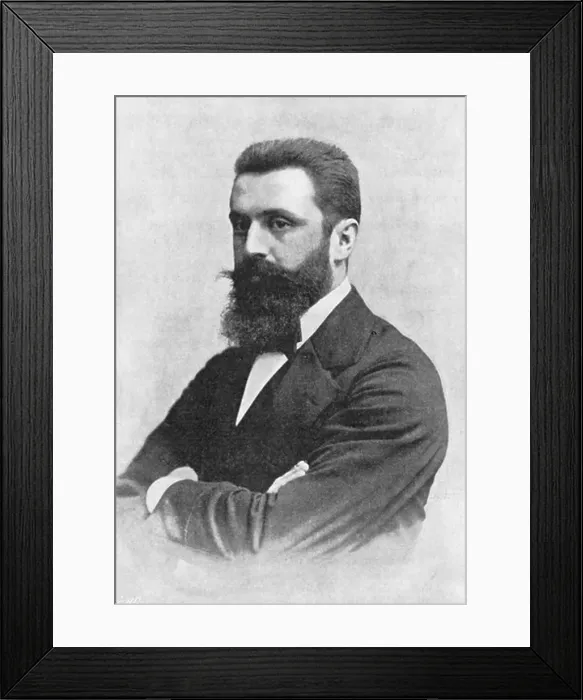 Framed Print : Theodor Herzl (1860-1904) Zionist leader. Convened first Zionist Congress, Basel 1897 Framed Print : Theodor Herzl (1860-1904) Zionist leader. Convened first Zionist Congress, Basel 1897