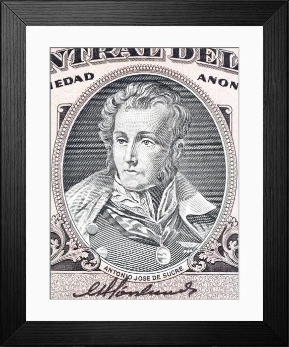 Framed Print : Antonio Jose de Sucre portrait Framed Print : Antonio Jose de Sucre portrait