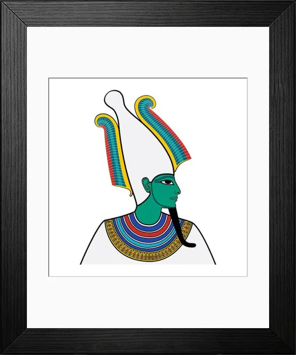 Framed Print : Osiris, god of afterlife, dead and resurrection in ancient Egypt religion Framed Print : Osiris, god of afterlife, dead and resurrection in ancient Egypt religion