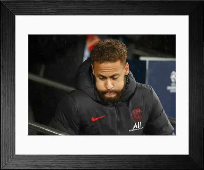 Framed Print : Neymar JR of PSG seen during the UEFA Champions League match Framed Print : Neymar JR of PSG seen during the UEFA Champions League match