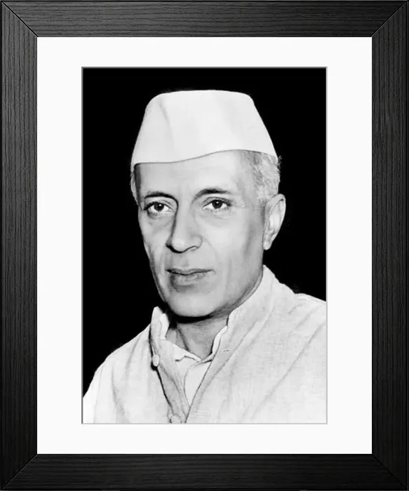 Framed Print : Jawaharlal Nehru. Portrait of the first prime minister of India, Jawaharlal Nehru (1889-1964) in 1947 Framed Print : Jawaharlal Nehru. Portrait of the first prime minister of India, Jawaharlal Nehru (1889-1964) in 1947