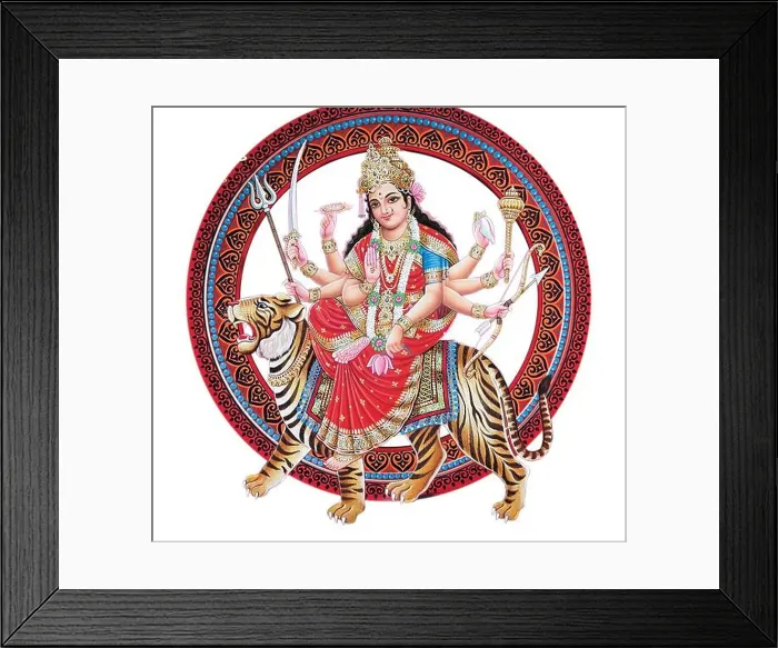 Framed Print : Jai Mata Di, Goddess Durga Stock Photography from a printing house Framed Print : Jai Mata Di, Goddess Durga Stock Photography from a printing house